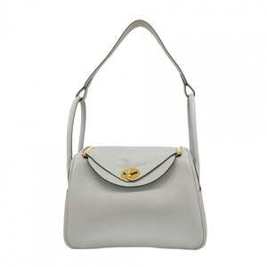 Hermes Lindy 26 Handbag, Taurillon Clemence Leather, Gris Vantin, K Stamp, 2-...